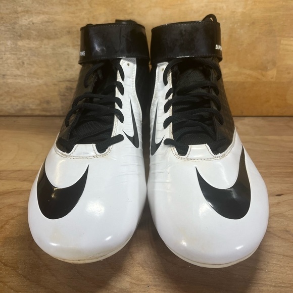 Nike SuperBad Strike Mens Size 13 Football Cleats Shoes  Black White 510951-001 - Picture 2 of 11